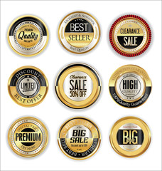 Golden labels retro vintage collection 