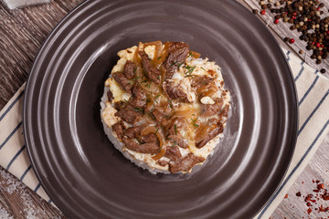 rice with beef