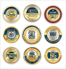 Golden labels retro vintage collection 