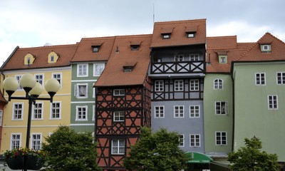 Architecture from Cheb in Czech Republic with details