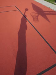 basketball player shadow