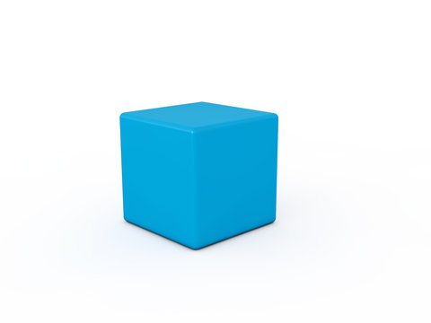 Cube on white background. 3d illustration