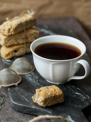 Cup of tea and saucer