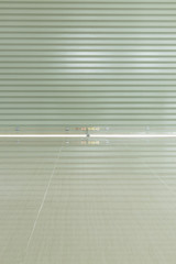 Aluminium steel roller shutter door and tile floor