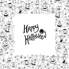Halloween vector frame.