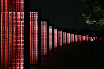 Illuminations of the night view of Yokohama