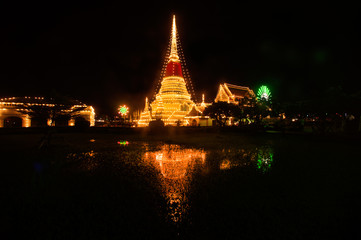 Phra Samut Chedi Pagoda Festival in Thailand.