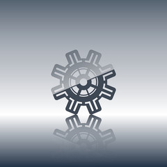 Abstract gear icon.Technology element.