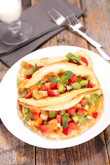 pancake with fruits