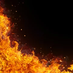 Crédence de cuisine en verre imprimé Flamme Abstract fire flames background