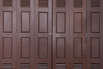 vintage folding wood door.