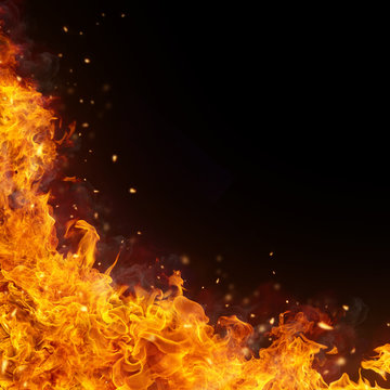 Abstract fire flames background