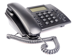 Office telephone over white