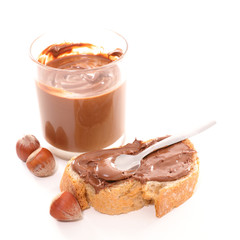 bread with chocolate spread