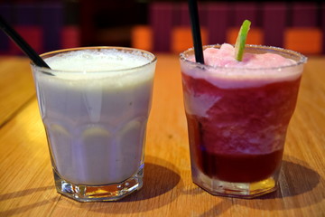 Fresh Strawberry and dough juice in the Restaurant
