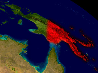 Papua New Guinea from space