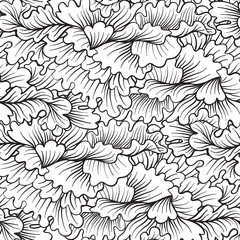 Asian Japanese tradition seamless pattern in white and black col