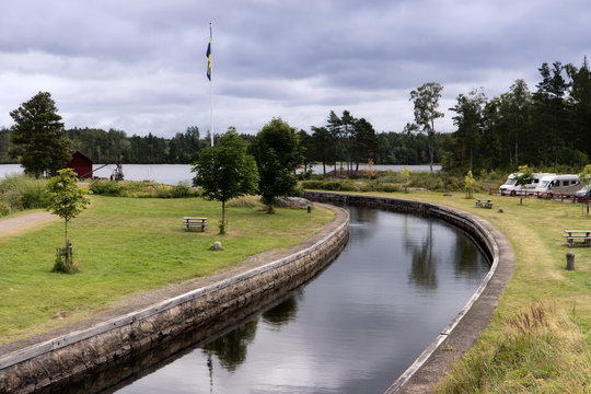 Göta Kanal bei Forsvik in Schweden