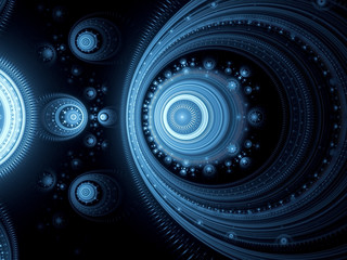 Abstract chaos psychedelic background - digitally generated imag