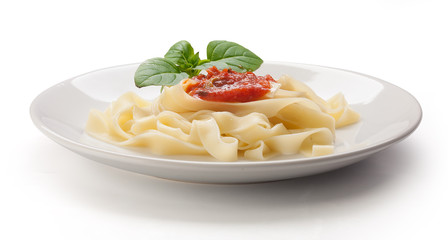 Noodle nest on the plate