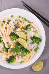 fried rice with chicken