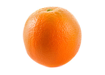 Ripe orange isolated on white background + Clipping Path