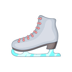 Ice skate boot icon in cartoon style isolated on white background vector illustration