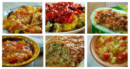 set of different  Zucchini  dishi