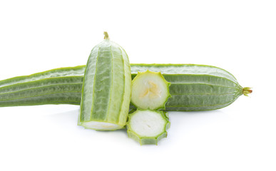 Round zucchini isolated on a white background.
