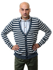 Fototapeta premium confused guy with raised eyebrow