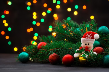 Christmas decoration on abstract background,soft focus
