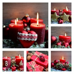 Weihnachten Collage - Grußkarte - Adventszeit