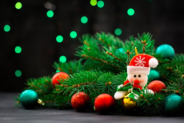 Christmas decoration on abstract background,soft focus