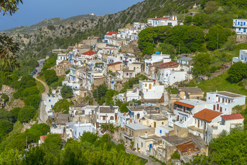 Panoramic view of Naxos countryside. Cyclades, Greece. - obrazy, fototapety, plakaty