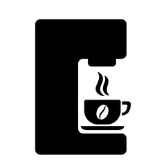 coffee machine drip equipment black icon on white background