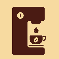 coffee machine drip equipment brown icon