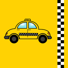 Taxi flat icon, vectors, car, symbol.