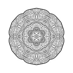 Vector Beautiful Deco Mandala, Patterned Design Element, Ethnic