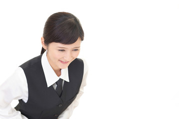 会釈をするビジネスウーマン