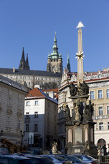 Naklejka premium Prague gothic Castle in the sunny Day, Czech Republic
