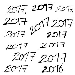 Numbers seamless pattern New Year