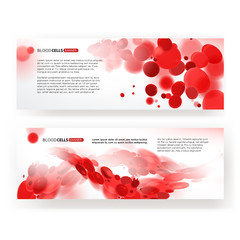 Blood cells medical banners