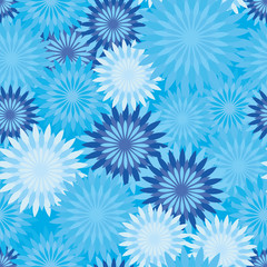 Seamless decorative vector background with chrysanthemums.