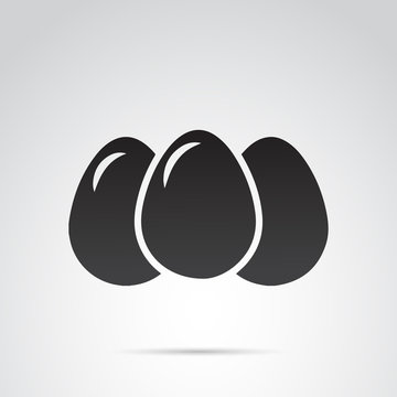 Egg vector icon on white background.