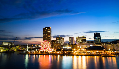 Fototapeta na wymiar 神戸　ベイエリアの夜景