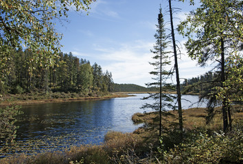 Peaceful scenic landscape in northern Ontario