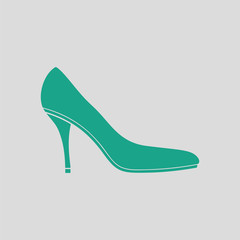 Middle heel shoe icon