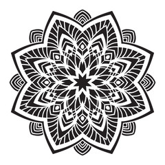 Hand drawing zentangle mandala element