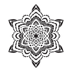 Hand drawing zentangle mandala element