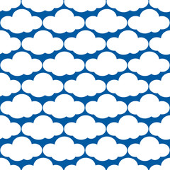 Vector clouds weather seamless pattern